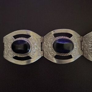 Silver Panel Link Bracelet